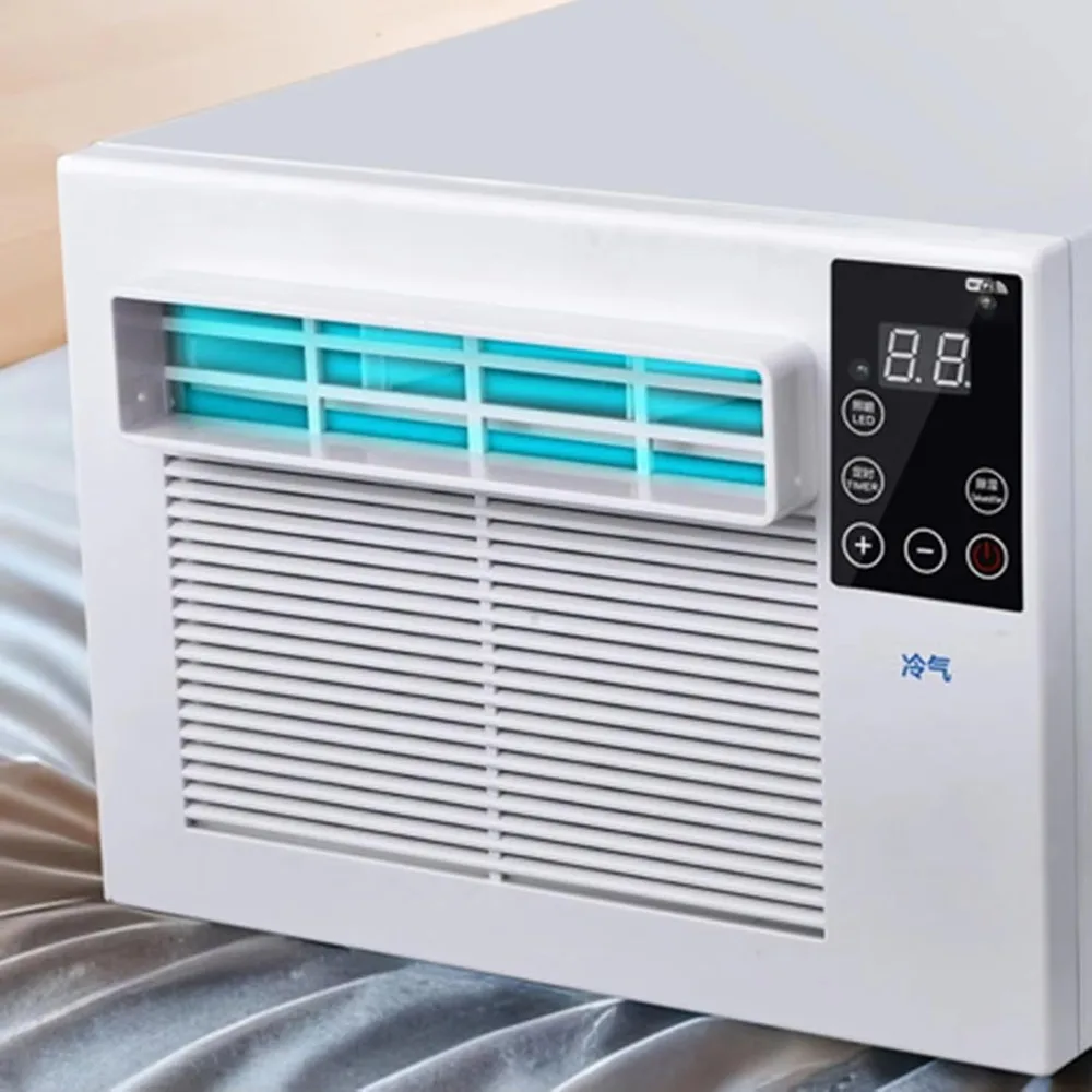 Climatiseur portable 280W avec minuterie, refroidissement instantané, mini compresseur 1881 BTU pour extérieur, maison, dortoir, camping-car, blanc 5