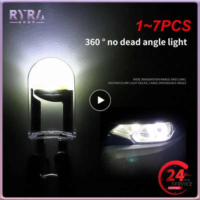 

Автомобильная лампа Canbus COB 6000k для чтения, 1-7 шт, W5W, цвет белый/синий