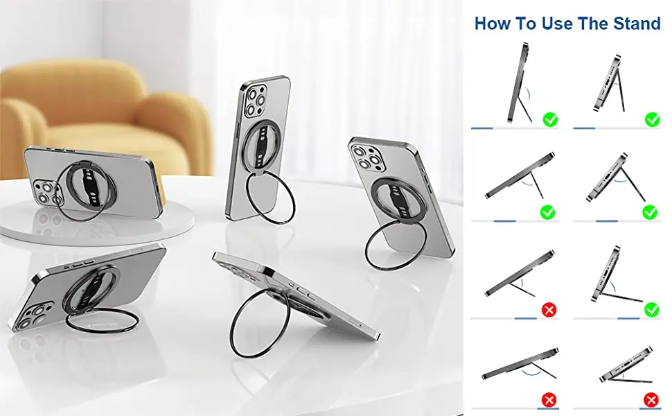 Wonsfuleu Impugnatura Magnetica Per Cellulare, Supporto Ad Anello - Foto 8