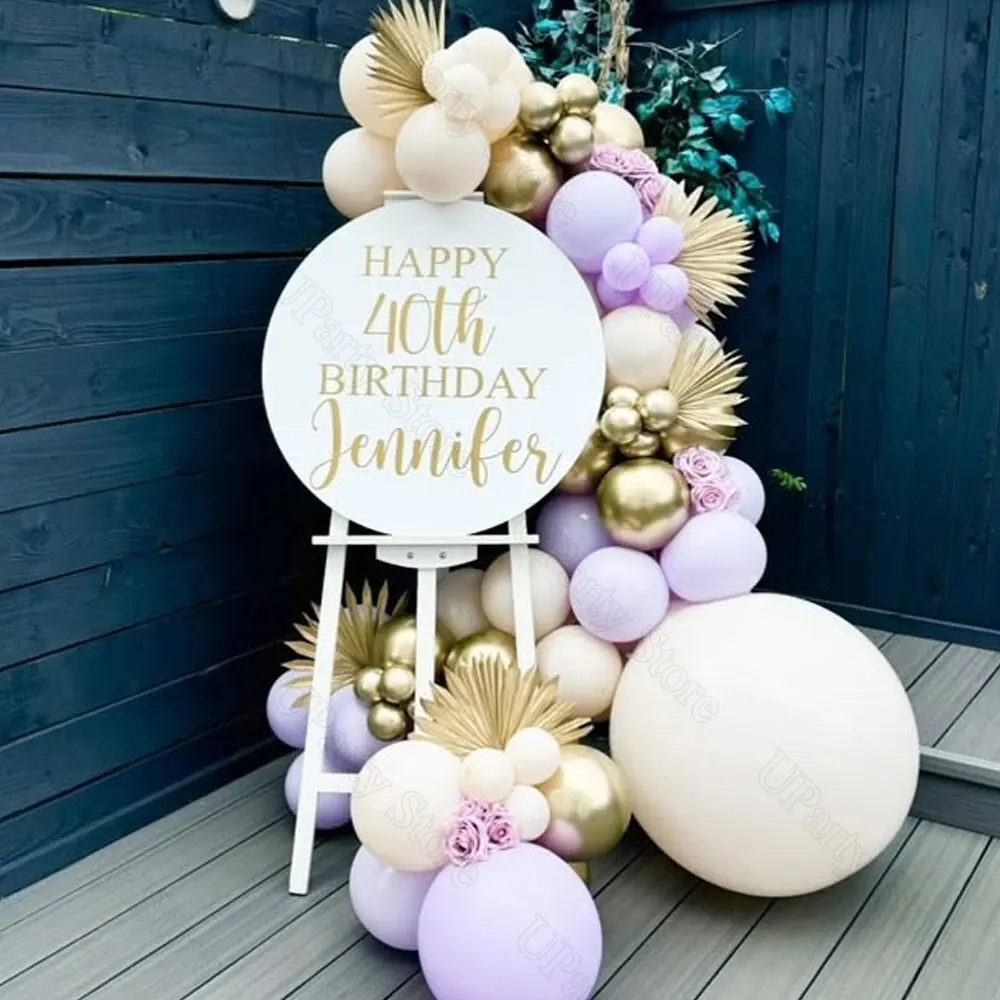 Birthday Welcome Sign Board Personalized Vinyl Sticker Mosaic Board Welcome Sign for Birthday Party Wedding Baby Shower