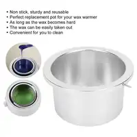 4.13in Wax Heat Machine Replacement Pot Aluminium Alloy Heating Quickly Evenly Replacement Wax Warmer Inner Pot Silver 2
