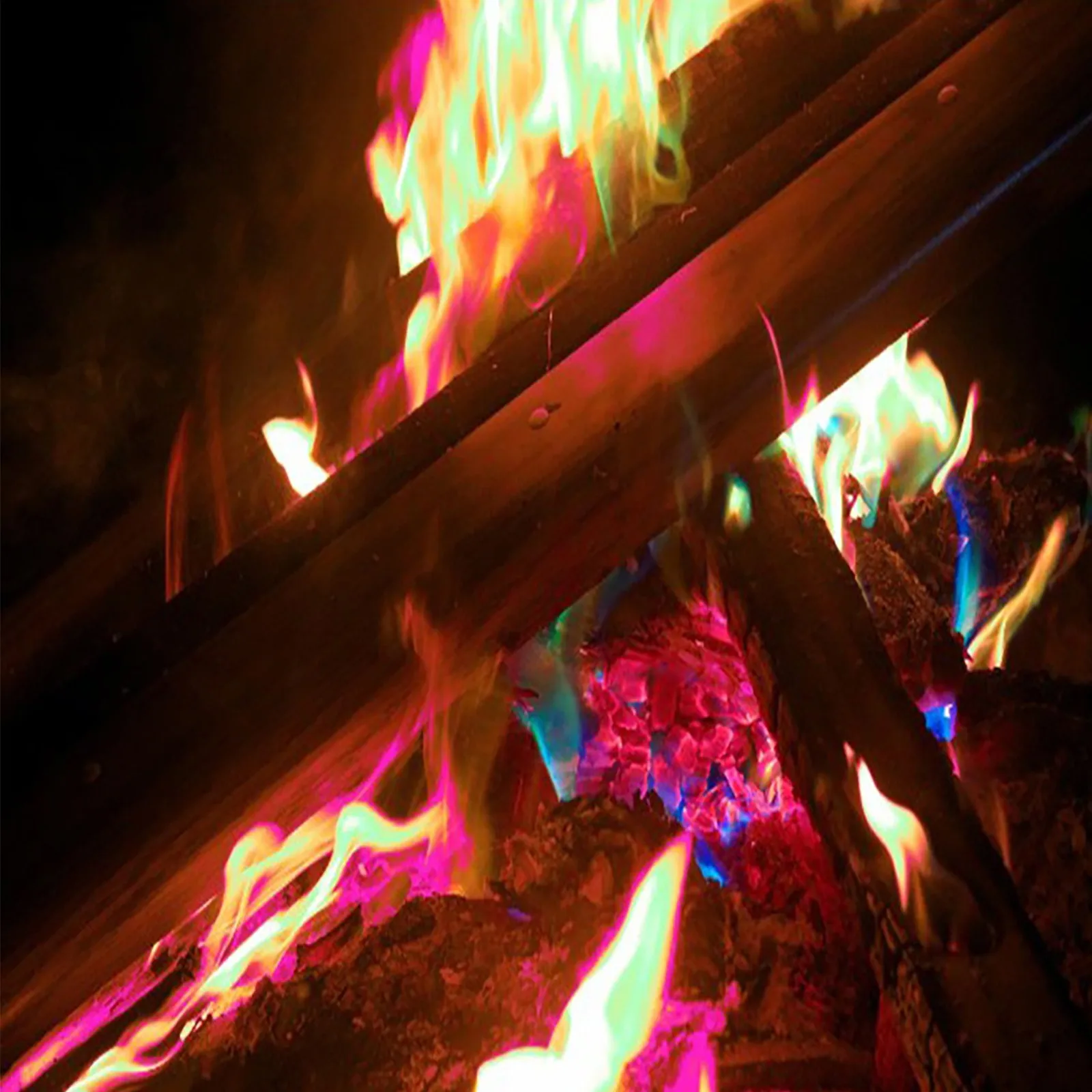 Colorful Flame Changing Powder Create Colorful For Fire Outdoor Fireplace Festival Supplies Folding Carpet