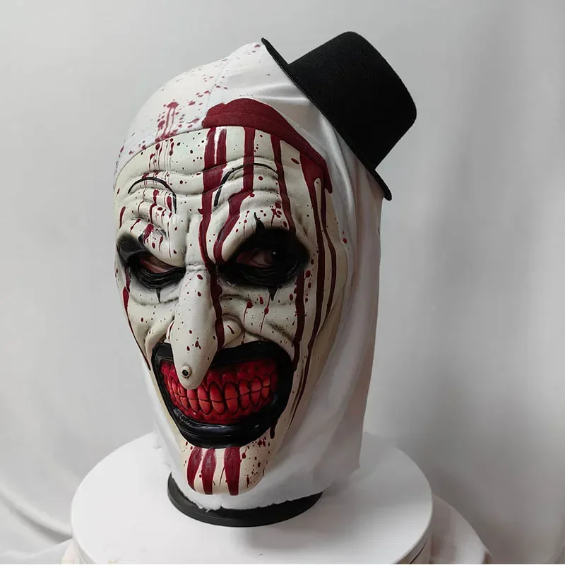 Men Halloween Costumes Art The Clown Cosplay Costume Movie Terrifierr 2 Bloody Jumpsuit Male Jumpsuit Horror Outfits