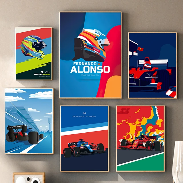 Fernando Alonso Helmet Poster - McLaren F1