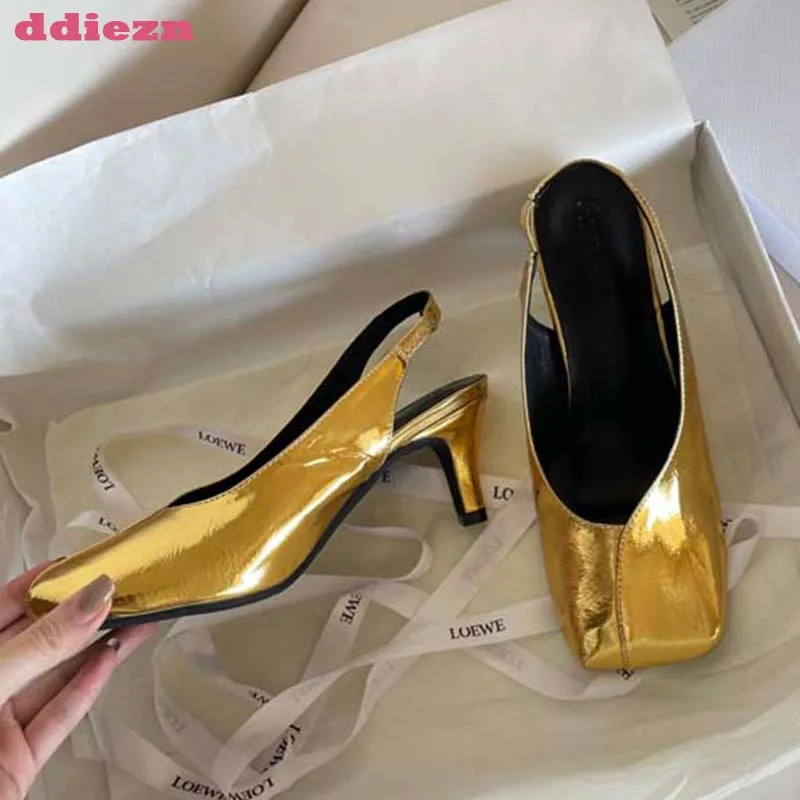 

Туфли-лодочки женские на высоком каблуке, повседневные сандалии, дизайнерская обувь, сланцы, черные, лето 2023