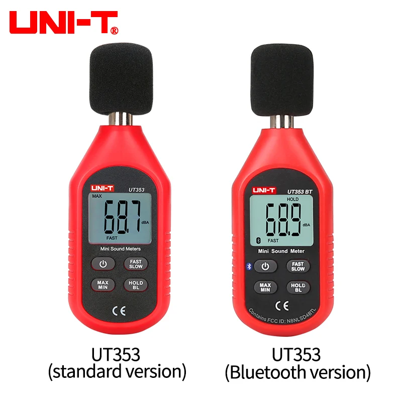 UNI-T UT353 Digital Sound Level Meter UT353BT Noisemeter 30-130dB Decibel Tester Noise Audio Detector Bluetooth 6