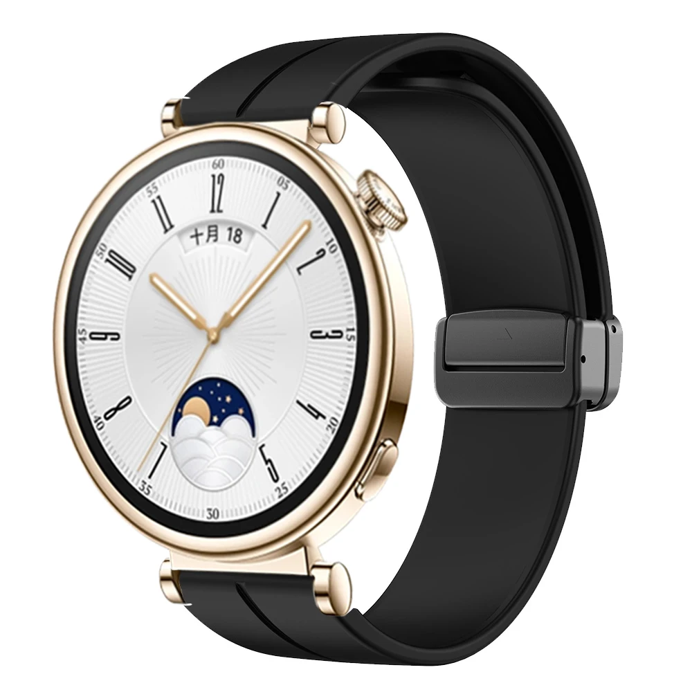 

Ремешок силиконовый для huawei watch gt 4, сменный спортивный браслет с магнитной застежкой, 18 мм 41 мм, gt4