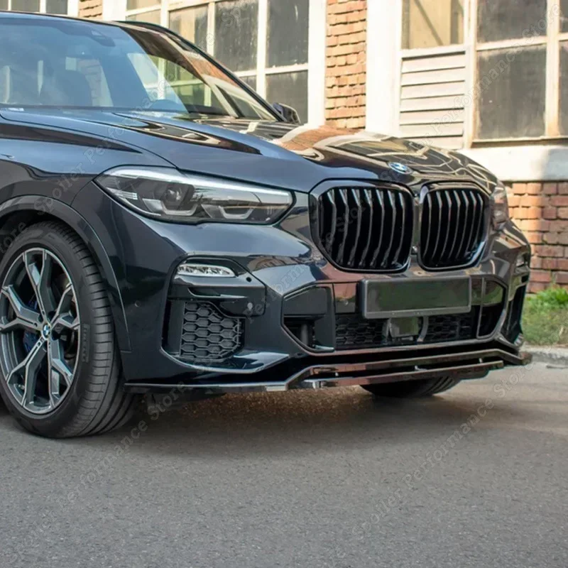 Voor X5 G05 Voorbumper Lip Spoiler Splitter Diffuser Guard Body Kit Cover M50 Voor XDrive 40i 35i 30d 2018 2019 2020 2021 2022 Voor M-Pack (Color : Gloss Black