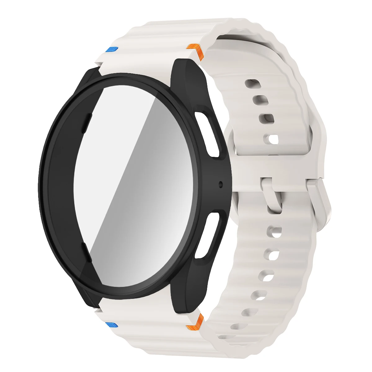 Premium Silicone Watch Band and Protective Case Combo – Universal Fit Bracelet Strap