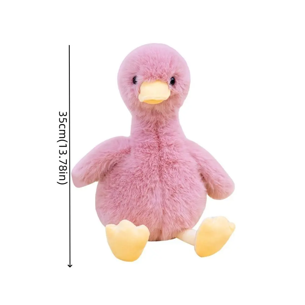 Simulation Yellow Duck Lifelike Goose Stuffed Animals Long Hair Duck Plushies Sleeping Cartoon Duck Stuffed Doll Toys