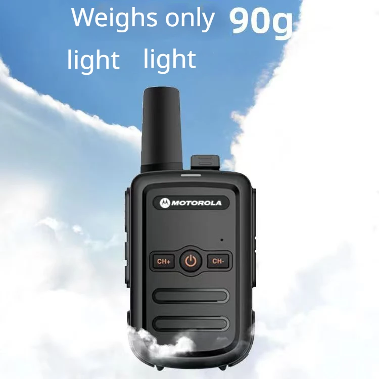 Motorola-walkie-talkie PT858, Radio bidireccional portátil, 16 canales, UHF, 400-470MHz, walkie-talkies, Radio de largo alcance