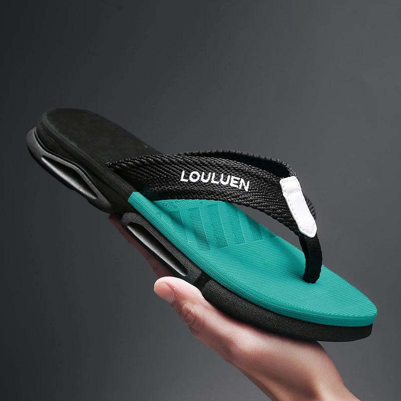 Herringbone Rubber Anti slip Clamp Feet Sandals, Beach Slippers for Outer Wear, Men's Summer