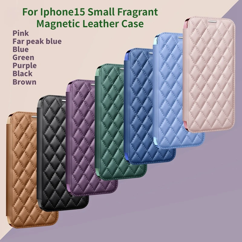 Capa De Couro Flip Para Iphone 11