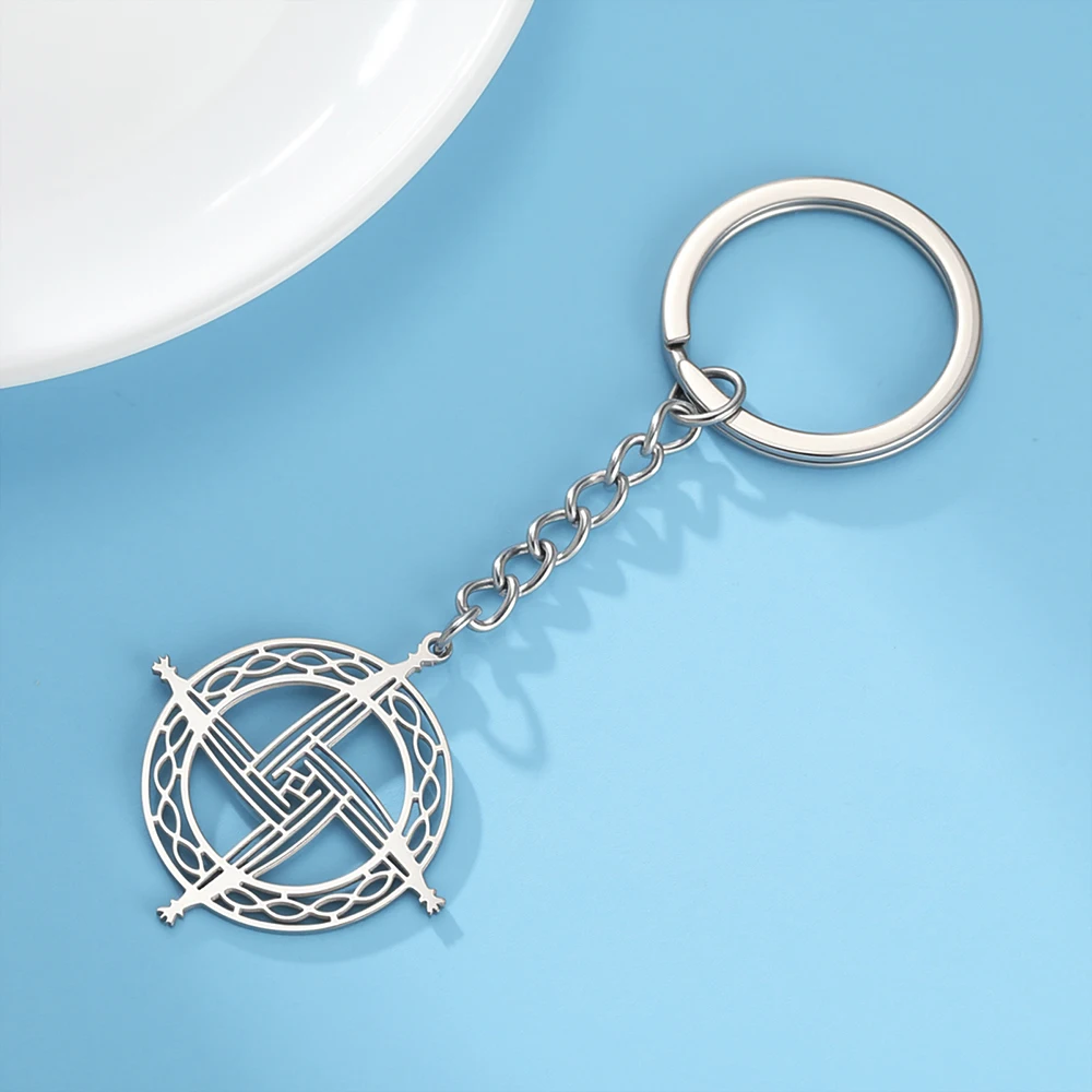 Dawapara Saint Brigid Kreuz Anhänger Schlüsselanhänger Irish Celtics Knoten Imbolc Schutz Amulett Religiöser Edelstahlschmuck – Detail 11