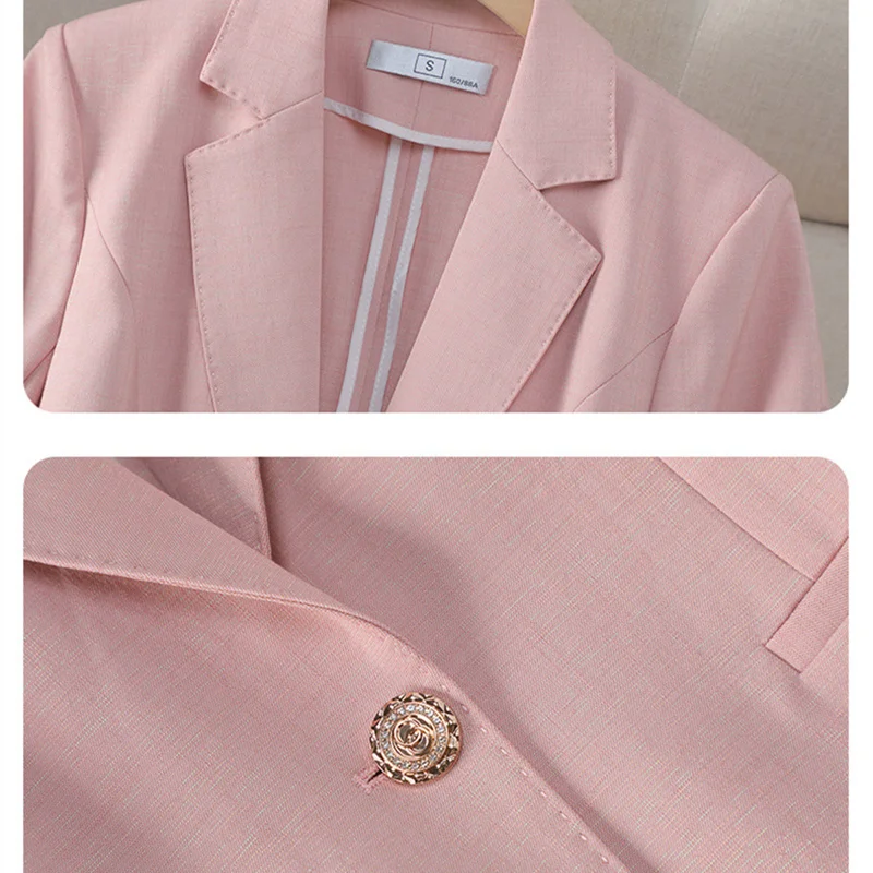 Long Blazer Donna Elegante Casual Giacche da Abito Manica Lunga Slim Fit Gilet OL Giacca Cardigan Felpa Ufficio Business Top Albicocca M