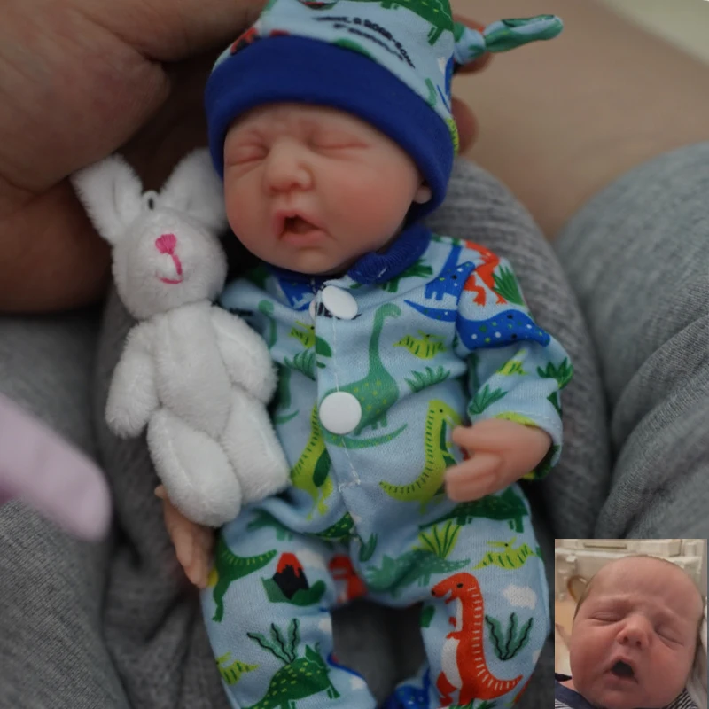 7 "Micro Preemie Full Body Silicone Baby Doll Realistico Mini Reborn Doll Surprice Bambini Anti-Stress