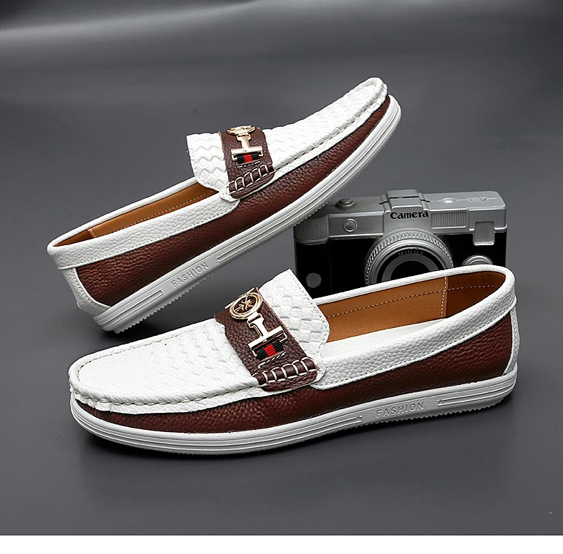 Herren-Freizeitschuhe aus Leder, luxuriöses Design, leichte Herren-Loafer, Mokassins, atmungsaktiv, rutschfest, Fahrschuhe, Übergröße 38–47 – Detail 26