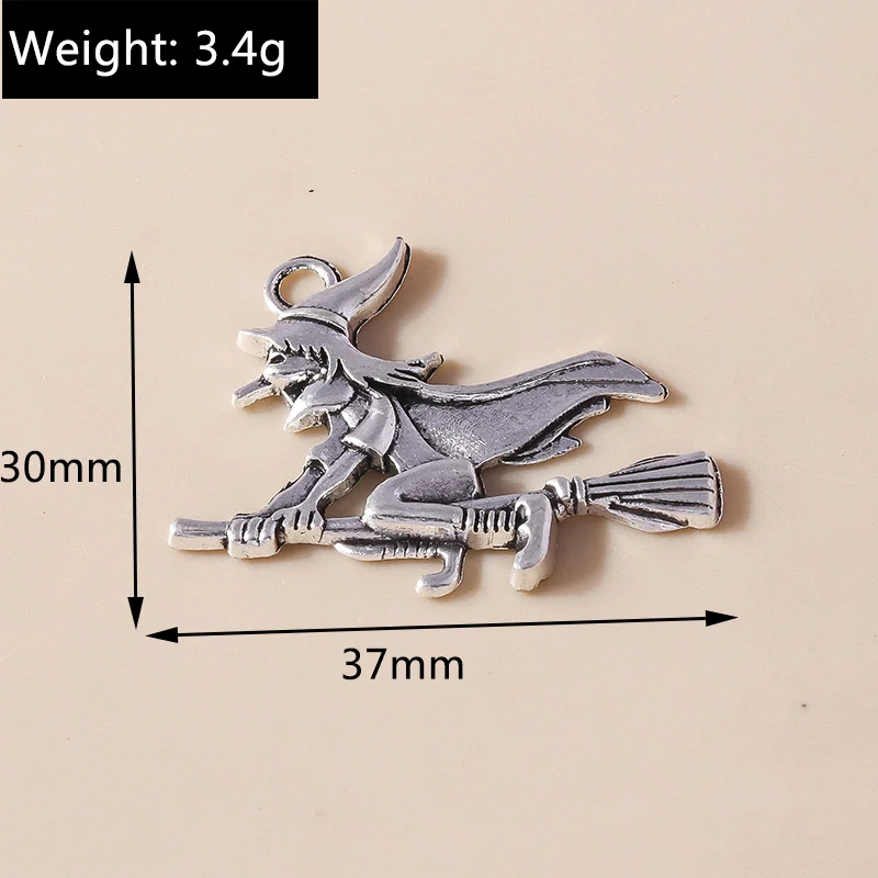 Leslie 10 Stück Legierung Spinne Kürbis Schädel Skelett Charms Halloween Anhänger für DIY handgemachte Metall Schmuck machen Zubehör – Detail 12