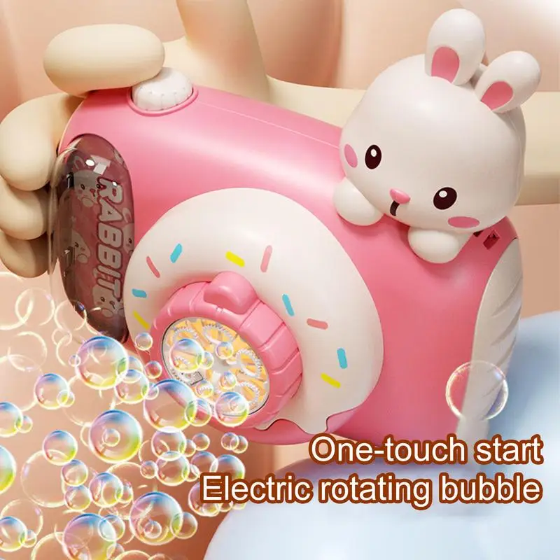 Electric Bubble Machine Camera-Shaped Automatic Bubble Toys Cartoon Cute Bubble Blower Portable Kids Toys for Outdoor Games 4