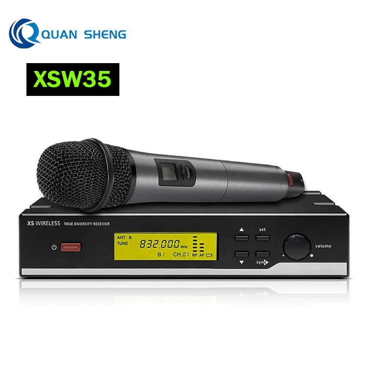 

XSW35 Professional True Diversity Uhf Wireless Mic E845 Handheld Dynamic Vocal Microphone for Karaoke Parties Conference