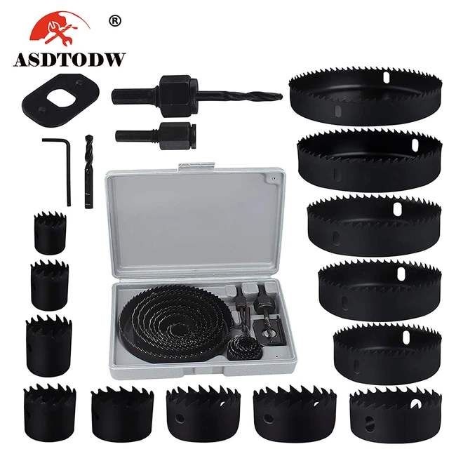 5/8/13pcs Hole Opener Saw Cutting Set Kit 19-127mm Mandrels Saws Core Drill  Bits Woodworking Drilling Tool Wood Metal Cutter