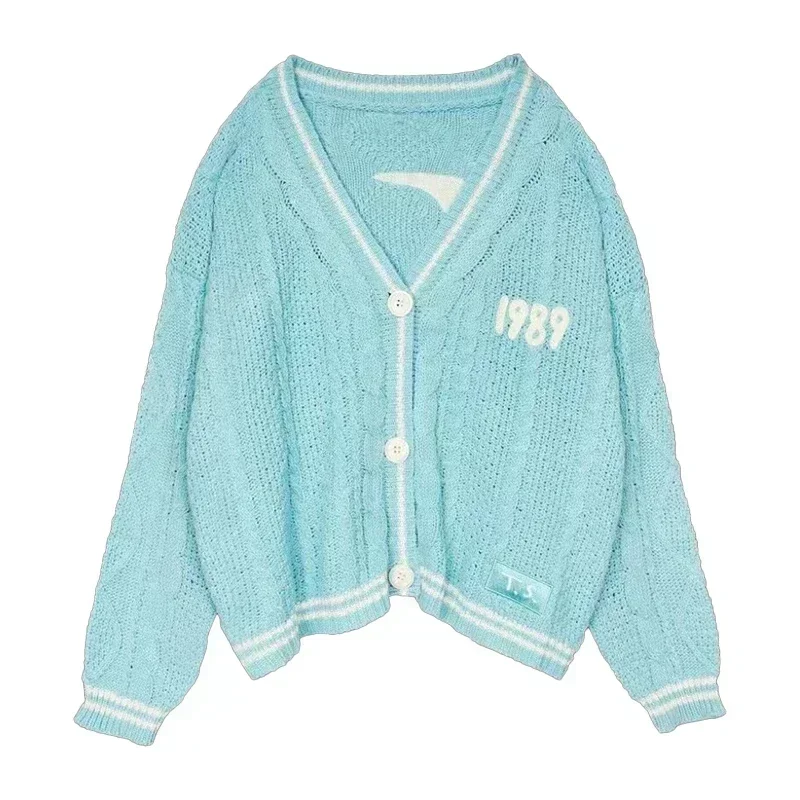 Lover Cardigan with Star Embroidery Pink Heart Cosy Soft Knit TS Cardigan Tay Sweater Jacket Vintage Fall Winter 1989 3