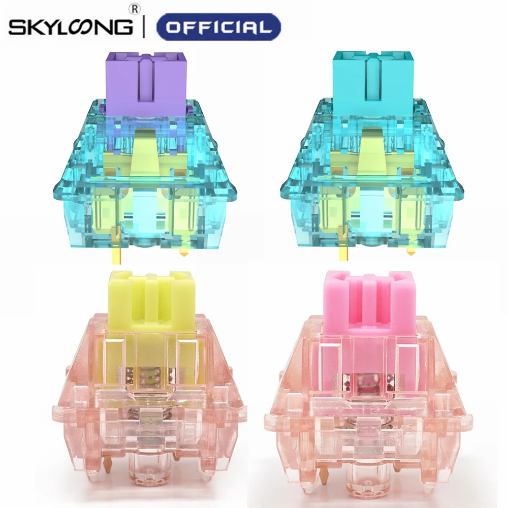 Skyloong Glacier Silent Switch Clove Cucl2 Silver Chocolate Rose Rgb Interruttori Muti Lineari 5 Pin Hot Swap Per Tastiera Meccanica