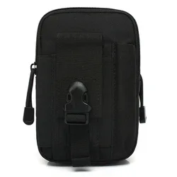 Multi-Purpose Outdoor Utility Waist Bag with Cell Phone Holster & Wallet Storage (Black)