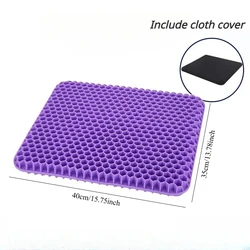 Enhanced Comfort Gel Seat Cushion - Double Thick Egg Gel for Pressure Relief with Breathable Design (01 - 40x35x2.5cm)