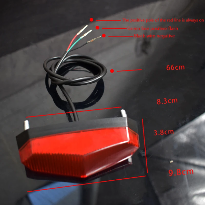 전기 자전거 미등 LED 안전 경고 후방 램프, 전기 스쿠터 Ebike 경고 미등, 자전거 액세서리, 12V-80V