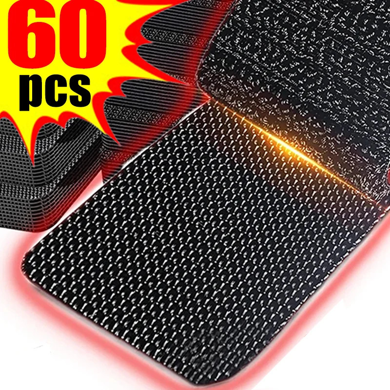 

60/2Pcs Carpet Fixing Stickers Double Faced High Adhesive Car Carpet Fixed Patches Home Floor Foot Mats Anti Skid Grip Tapes