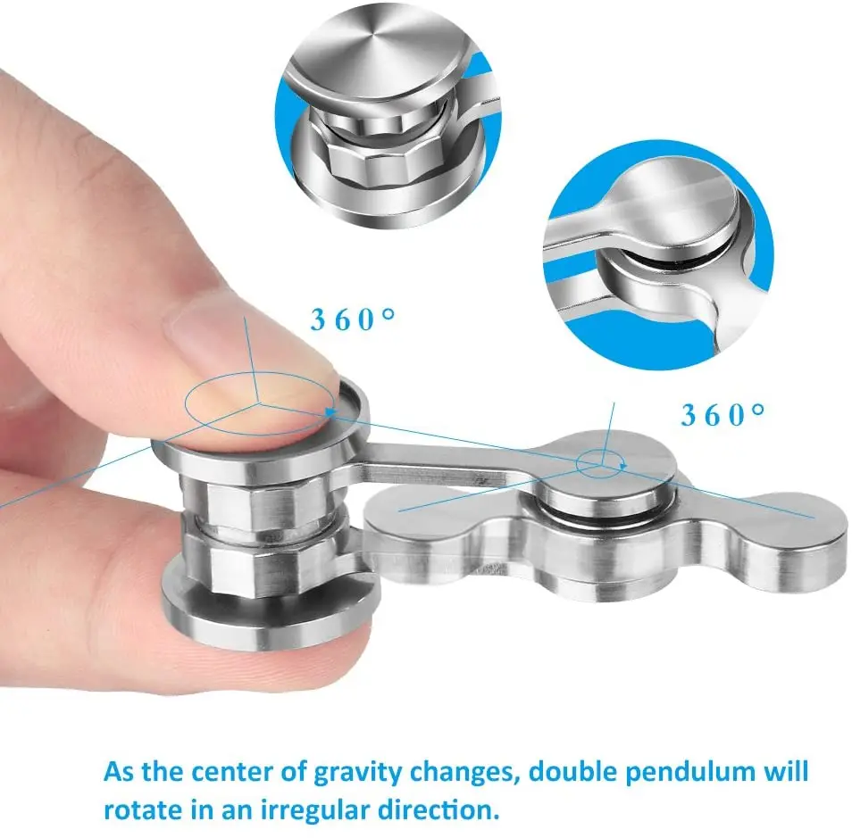 

Metal Fingertip Desk Toy Fidget Spinner Adult Decompression Stress Relief EDC Gift Hand Foldable Pendulum Spinner