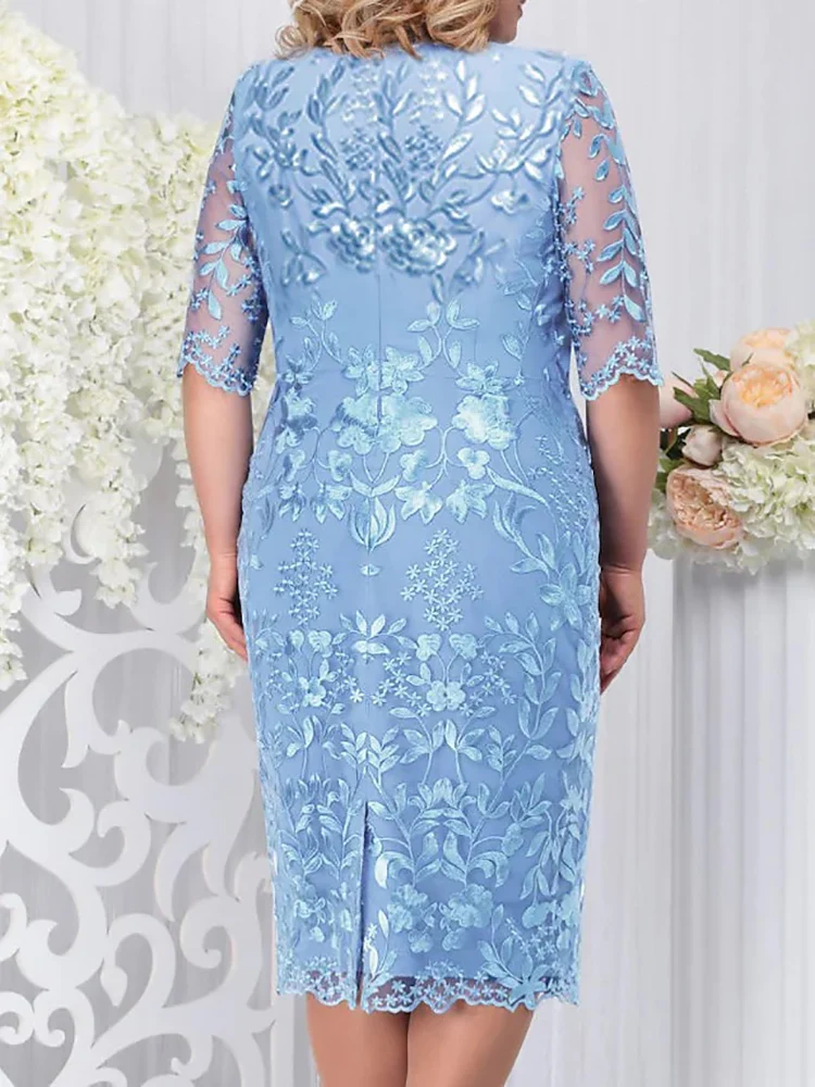 Plus size vestido de festa para convidados do casamento luxo