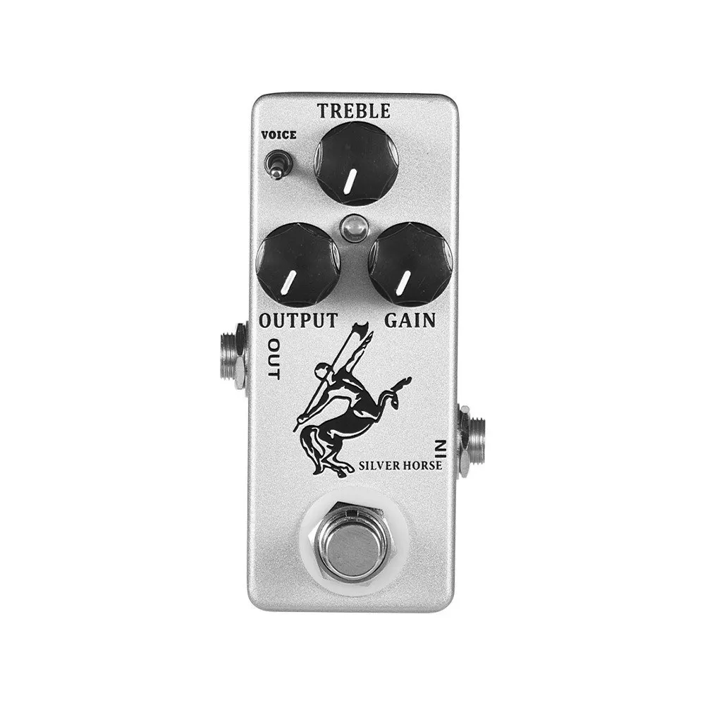 Mosky Silver Horse Guitar Effect Pedal Mini Klon Centaur Effect Pedal Overdrive/Boost Effects Processori Volume Reverb Tremolo