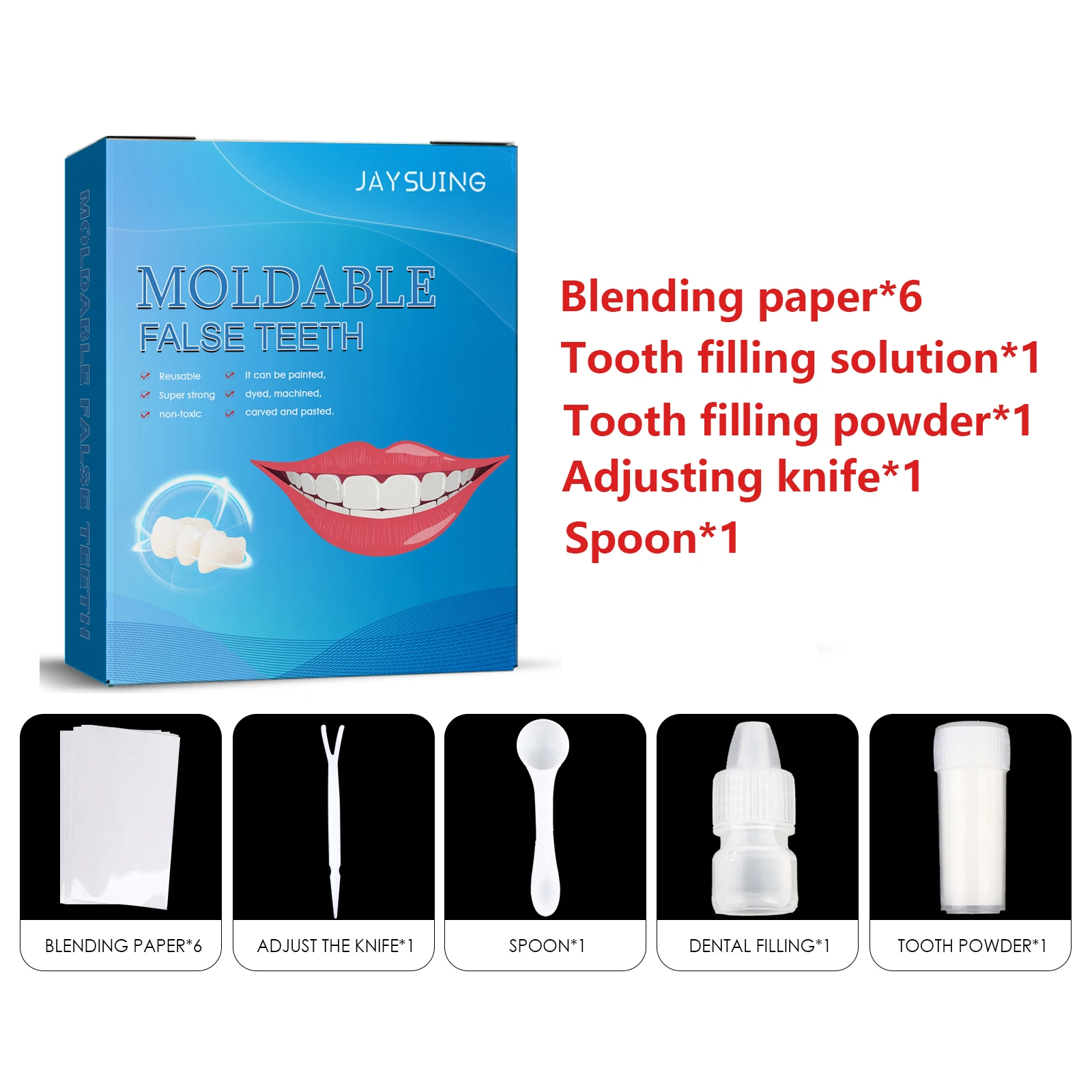 Sdotter New Resin Tooth Repair Kit 5g/10g/15g/20g FalseTeeth Gaps