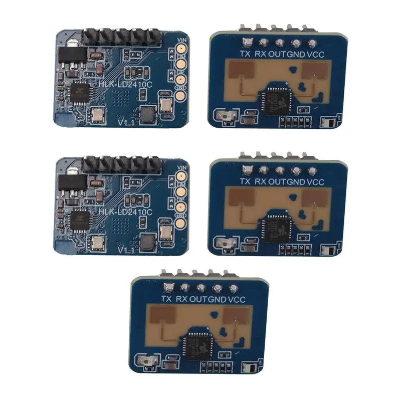 5 Unidades De 24 G Mmwave Hlk-ld2410c Sensor De Presença Hum