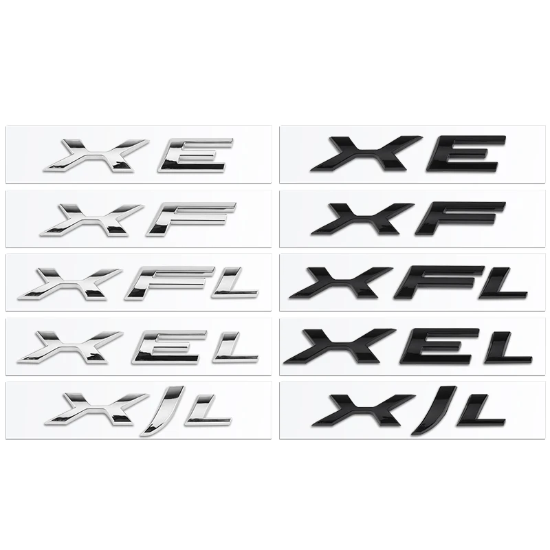 재규어 XE XEL XF XFL XJ XJL 자동차 스타일링, 3D ABS 크롬 엠블럼, 자동차 배지 스티커 데칼, 자동차 액세서리