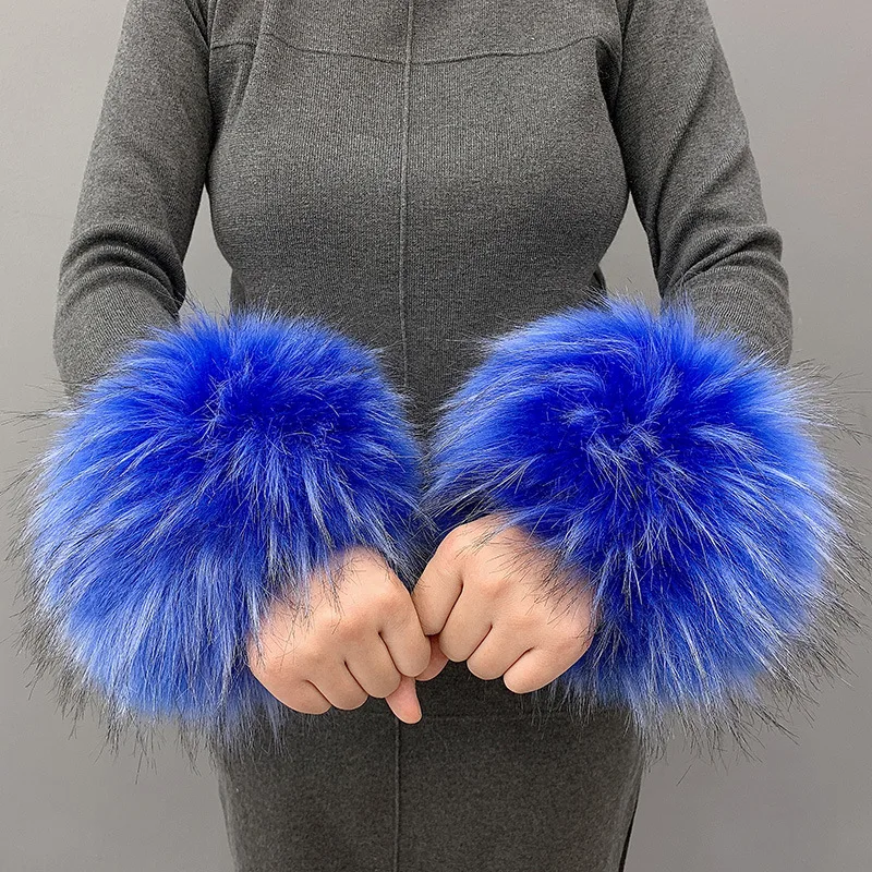 Faux Fox Fur Fake Sleeves Faux Fur Cuff Arm Warmer Faux Fox Fur