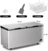 Ft Chest Freezer - Large Commerical Deep Freezer with Removable Baskets - Top Open Door Compact Freezer w/Adjustable Temperature 5