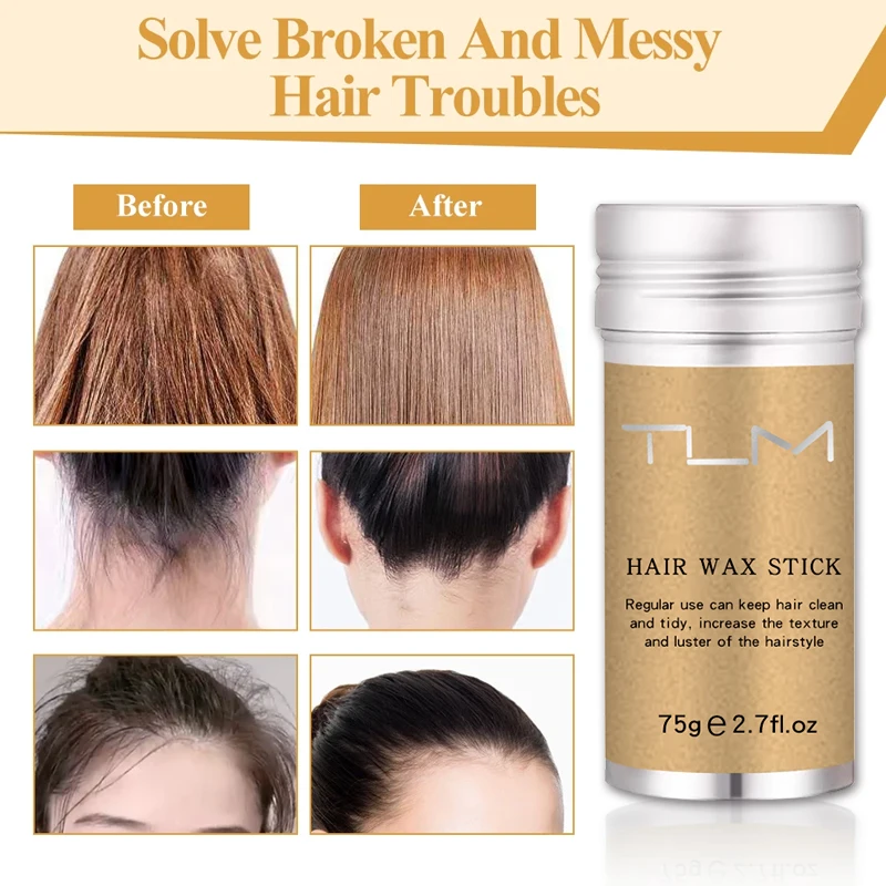 Hair Wax Stick For Flyaways Hair Non-greasy ,Hair Styling Wax For Smooth Wigs, Styling Pomade Stick Flyaways Edge&Frizz