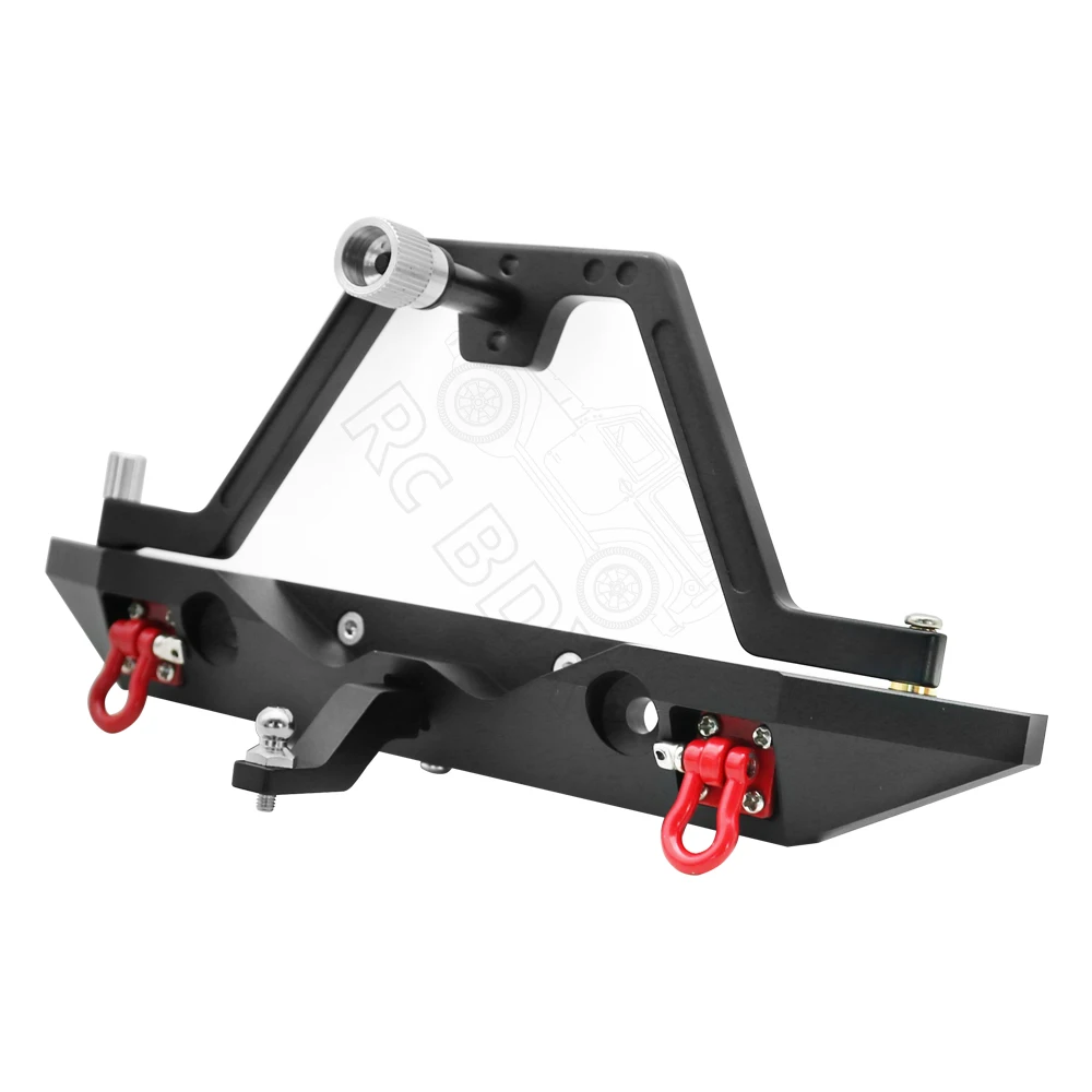 Porte-pneu de rechange avec LED sur un crawler RC 1:10 SCX10 en action dans la boue