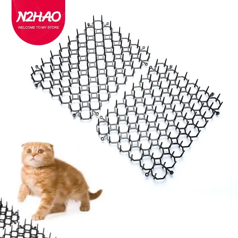 Cat Mats Anti-Cat Garden Dogs Repellent Mat Stimulation Strips Keep Cats Away Safe Plastic Spike Garden Protection Accessories