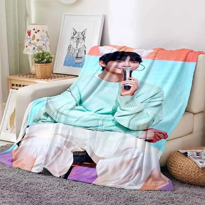 Hwang In Yeop Soft Flannel Blanket Kd Star Poster Blanket Sofa Bed Bedroom Living Room Portable Home Travel Break Blanket 4