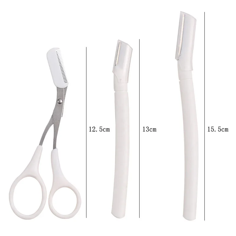 Karsyngirl 2/3Pcs Women Eyebrow Trimmer Women Facial Epilator Eyebrow Hair Remover Stainless Steel Eyebrow Razor Beauty Tools 6