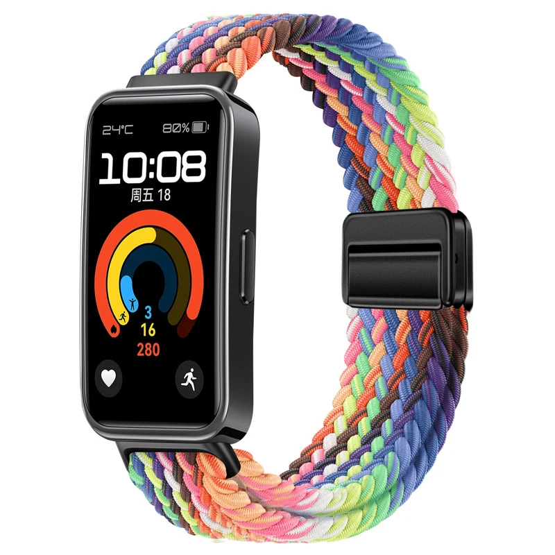 Nylon Braided Adjustable Magnetic Buckle Bracelet Wristband Accessory