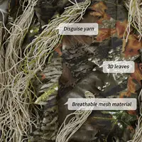 JOAXOR Ghillie Suit Gilly Hunting Suits Pants 3D Leaf Camo Camouflage Coveralls Youth Adult Lightweight Clothes - Image 4