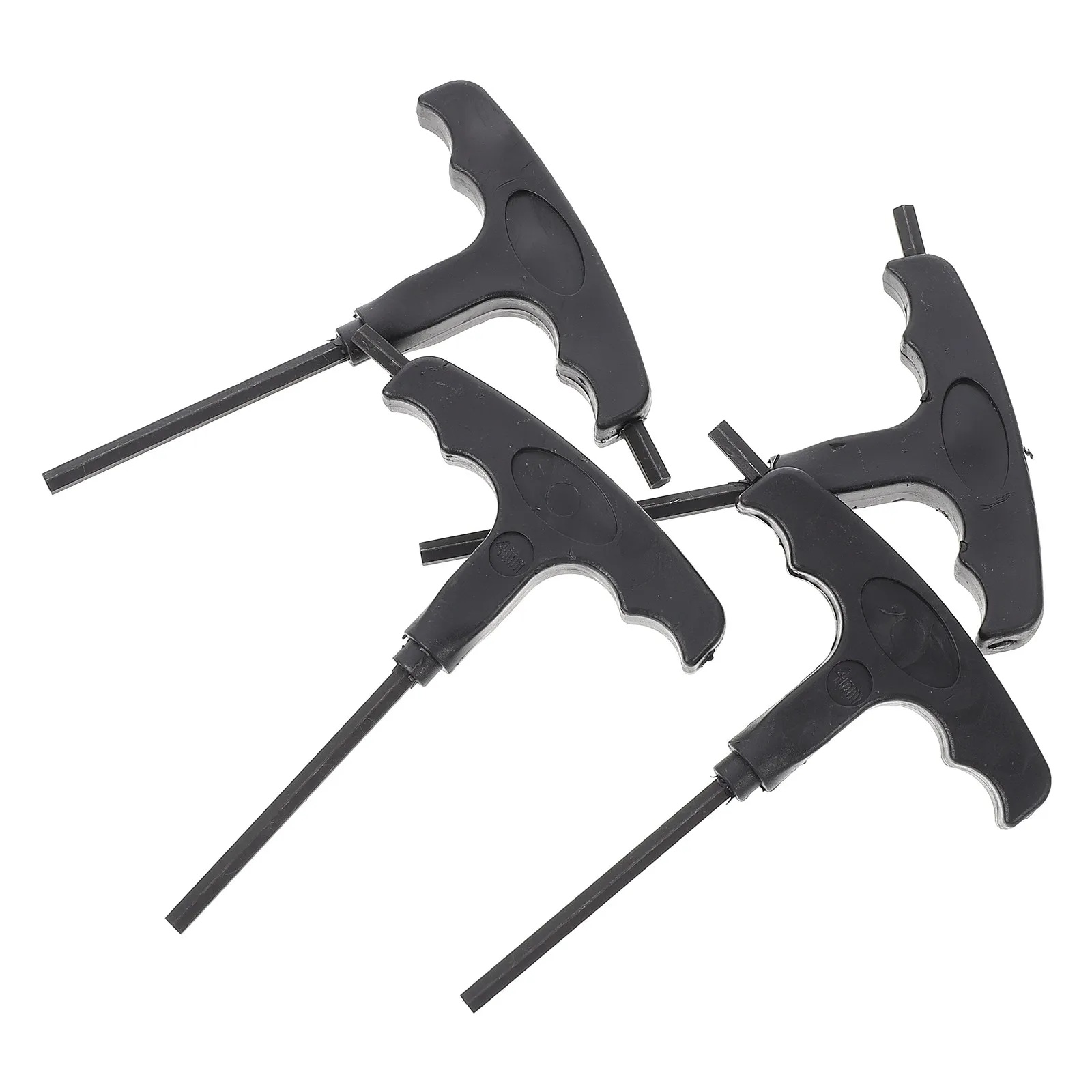 4Pcs 스케이트 렌치 블랙 롤러 스케이트 도구 빠른 휠 제거 수동 T자형 드라이버 액세서리 렌치