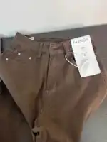 Jean Droit Rétro Américain pour Femme, Pantalon à Jambes Larges, Taille Haute, Ajusté, Café, Tendance, Denim, Nouvelle Collection Automne 3