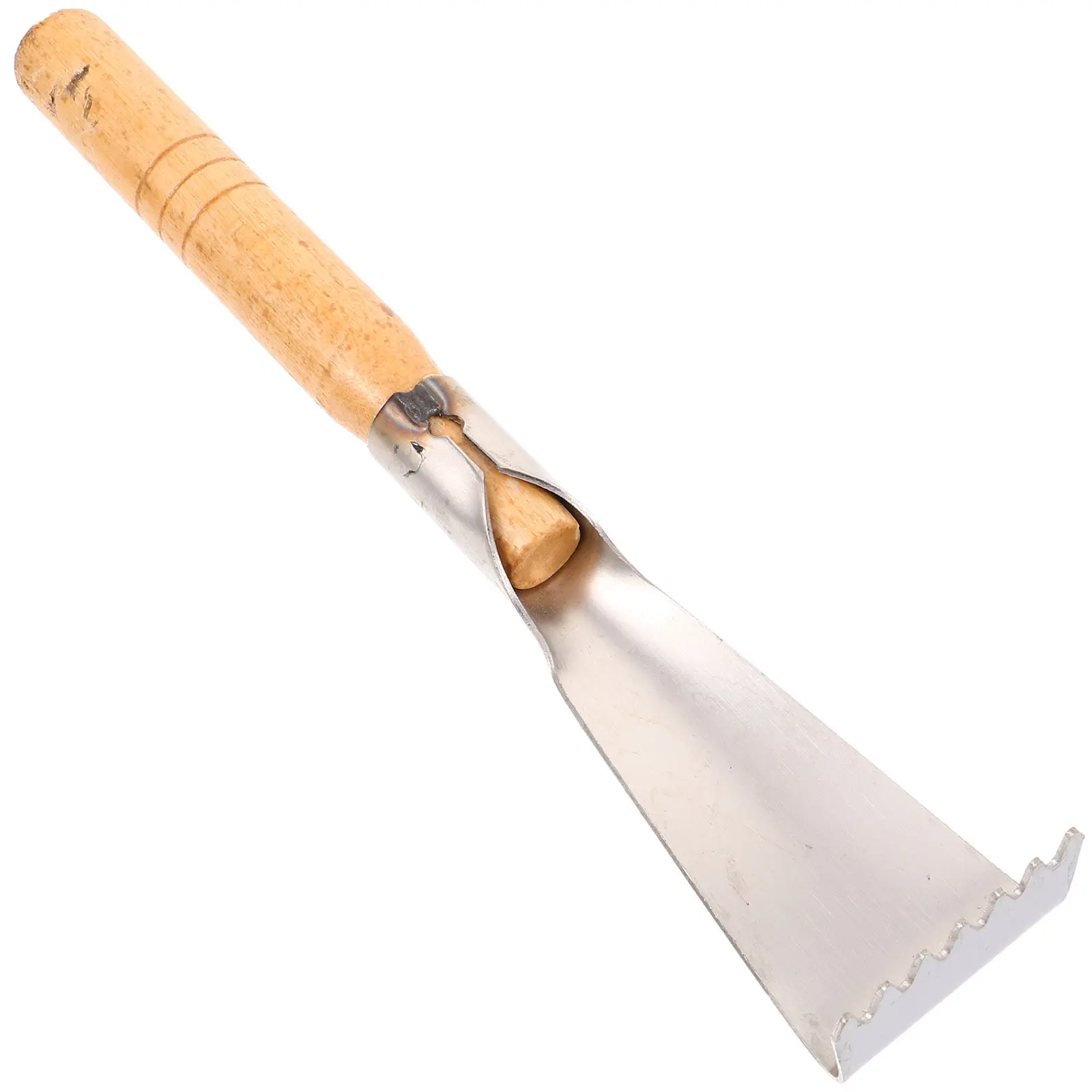 나무 손잡이 정원용 삽 스테인리스 스틸 톱니형 채소 파종용 삽 작은 손삽 정원 가꾸기 심기 이