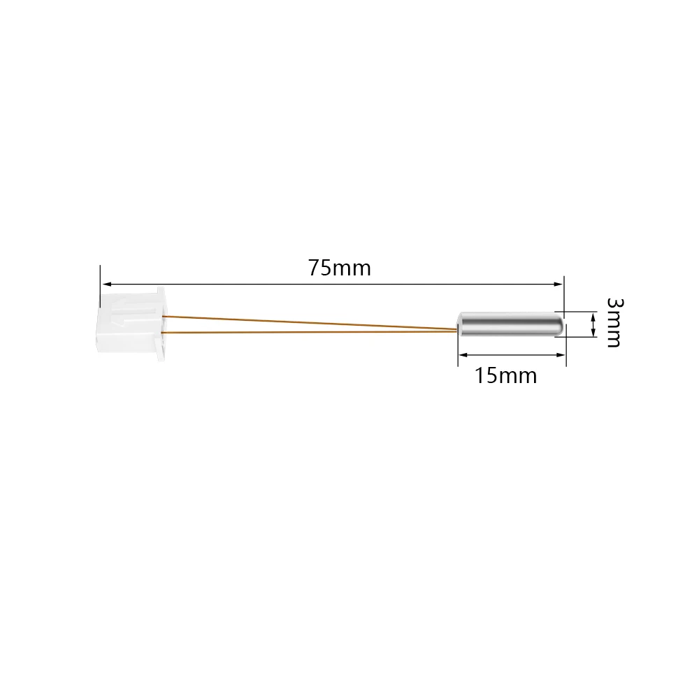 Sensor de Temperatura do Termistor Hotend para Impressora 3d 100k Cr6 se Xh2.54 Comprimento 75 mm 150 mm Pcs Pcs - Imagem 2
